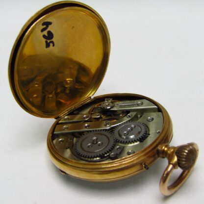 Montre de poche française, Lépine et Remontoir. Vers 1890. Or 18 carats.