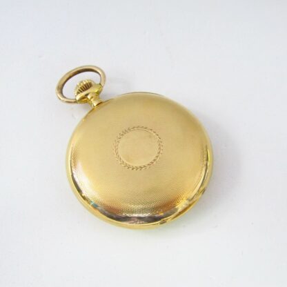 UNIVERSELLE UHR. Taschenchronograph, Lepine und Remontoir. 18 Karat Gold. Schweiz, ca. 1910.