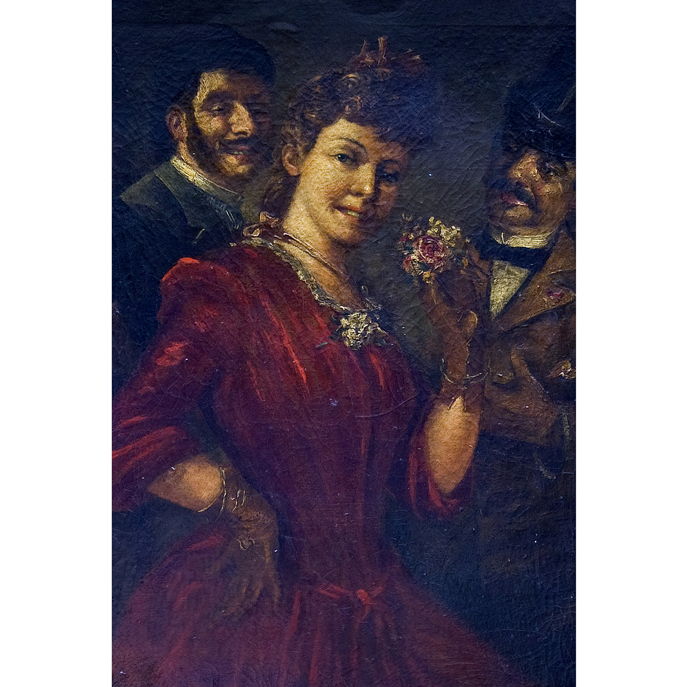 Benito Belli (ca.1850 - ca.1900). Óleo sobre lienzo. "Escena Galante". Benito Belli (ca.1850 - ca.1900). Óleo sobre lienzo. "Escena Galante".