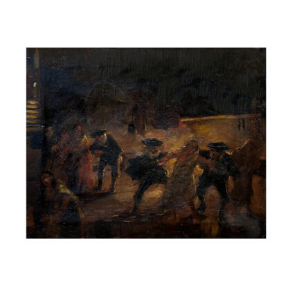 EMILIO ALVAREZ DIAZ (1879-1952). Oil on canvas. "Goyesque scene"