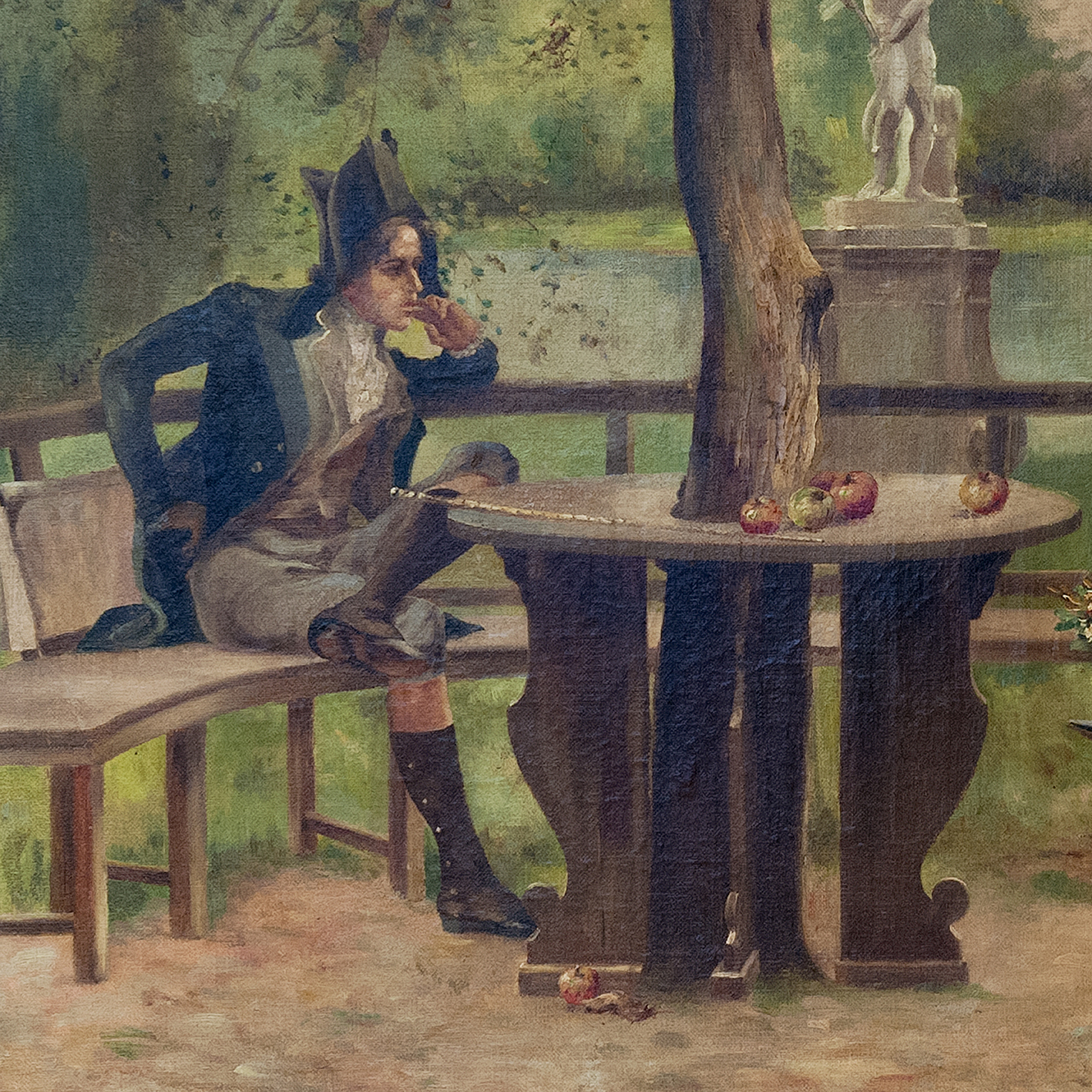 Escuela Española Siglo XIX. Óleo sobre lienzo. "Un disgutito de enamorados" Escuela Española Siglo XIX. Óleo sobre lienzo. "Un disgutito de enamorados"