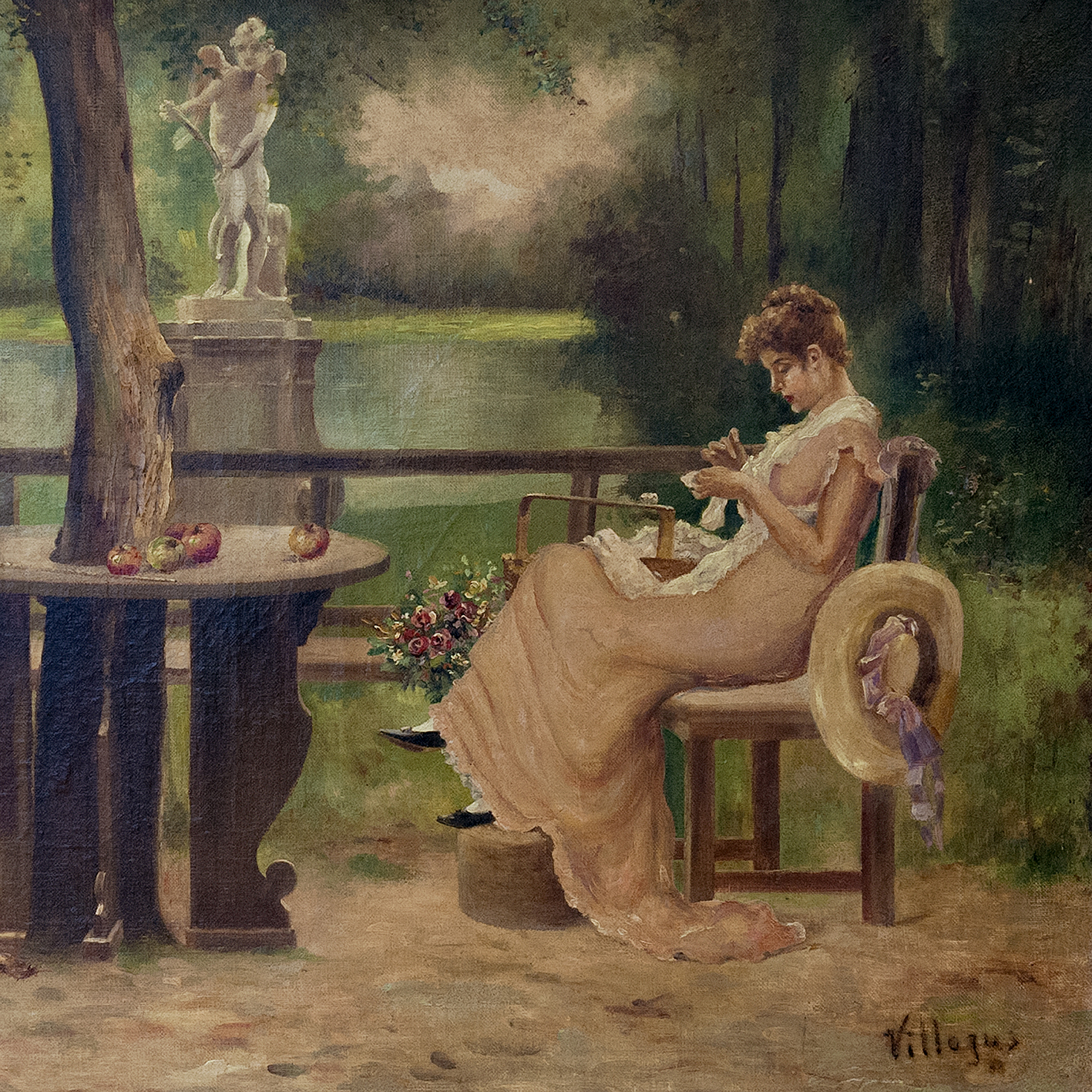Escuela Española Siglo XIX. Óleo sobre lienzo. "Un disgutito de enamorados" Escuela Española Siglo XIX. Óleo sobre lienzo. "Un disgutito de enamorados"