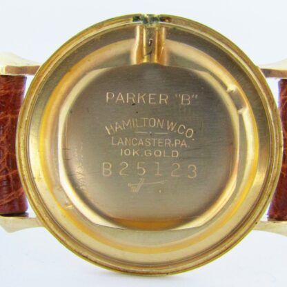 Hamilton. Reloj de pulsera para caballero. Oro 10k. U.S.A., ca. 1950.