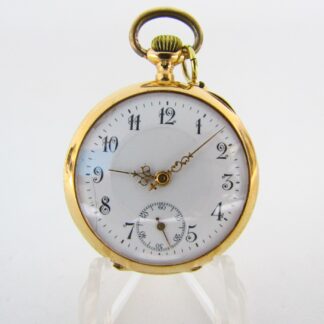 Jules and Georges Perret (GPE). Reloj de colgar, lepine. Oro 18k. Suiza, ca. 1904.