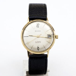 ANKER INCABLOC. Reloj de Pulsera para caballero. Oro 14k. Alemania, ca. 1960.