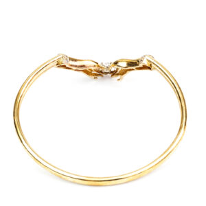 Conjunto de Pulsera, Collar y Pendientes en Oro de 14k, con 4 Diamantes talla Corazón de 0,83 ct. (K-L/SI1-SI2) y 38 diamantes, talla Brillante de 0,57 ct. (H-I/SI). Certificado IGE. 30,49 gr.