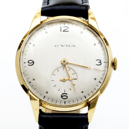 CYMA. Montre-bracelet pour homme. or 18 carats. Suisse, vers 1945.