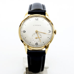 CYMA. Reloj de pulsera para caballero. Oro 18k. Suiza, Ca. 1945.