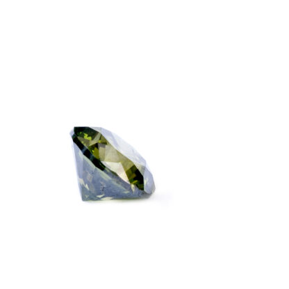 Natürlicher Diamant von 0,44 ct. Schnitt: Brillant. Farbe: Fancy Green. Reinheit: JA. Keine Behandlungsdaten