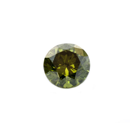 Diamant naturel de 0,44 ct. Coupe : brillante. Couleur : vert fantaisie. Pureté : OUI. Aucune donnée de traitement