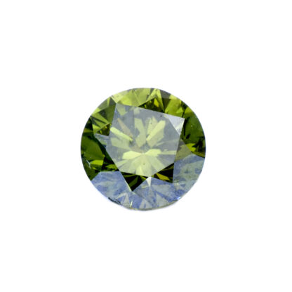 Natürlicher Diamant von 0,44 ct. Schnitt: Brillant. Farbe: Fancy Green. Reinheit: JA. Keine Behandlungsdaten