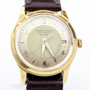 ERNEST BOREL. Reloj Automático de pulsera para caballero. Oro 18k. Suiza, año 1960.