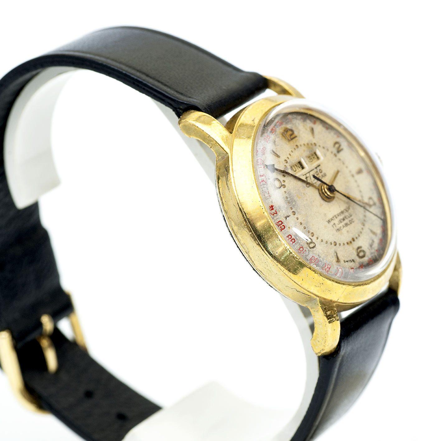 Fludo. Reloj de pulsera de caballero. Ca. 1960. Gran complicación. Fludo. Reloj de pulsera de caballero. Ca. 1960. Gran complicación.