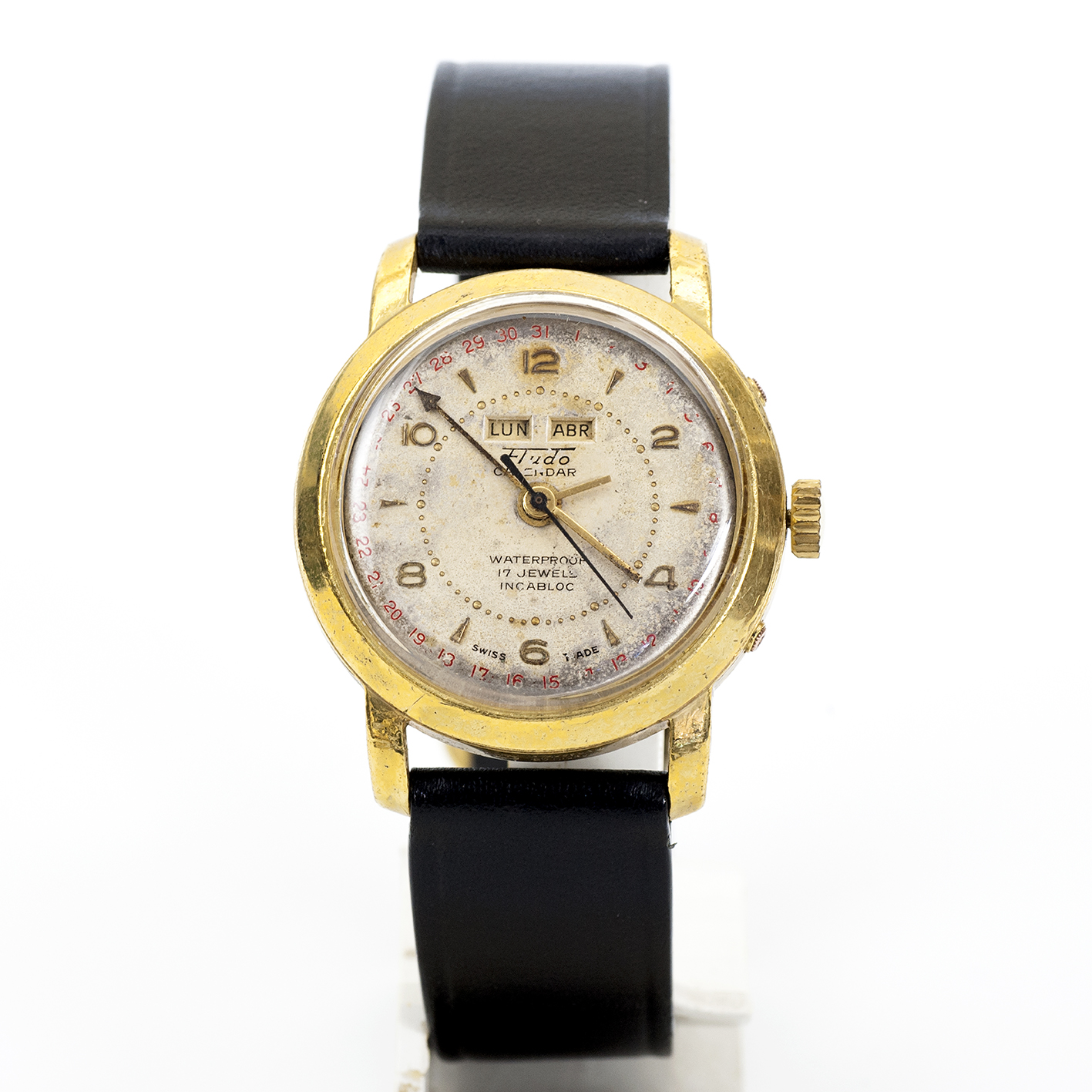 Fludo. Reloj de pulsera de caballero. Ca. 1960. Gran complicación. Fludo. Reloj de pulsera de caballero. Ca. 1960. Gran complicación.