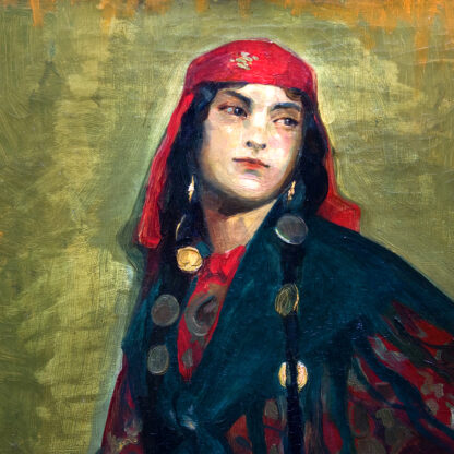 Jose Cruz Herrera. Oil on canvas. "Gypsy in Casablanca".