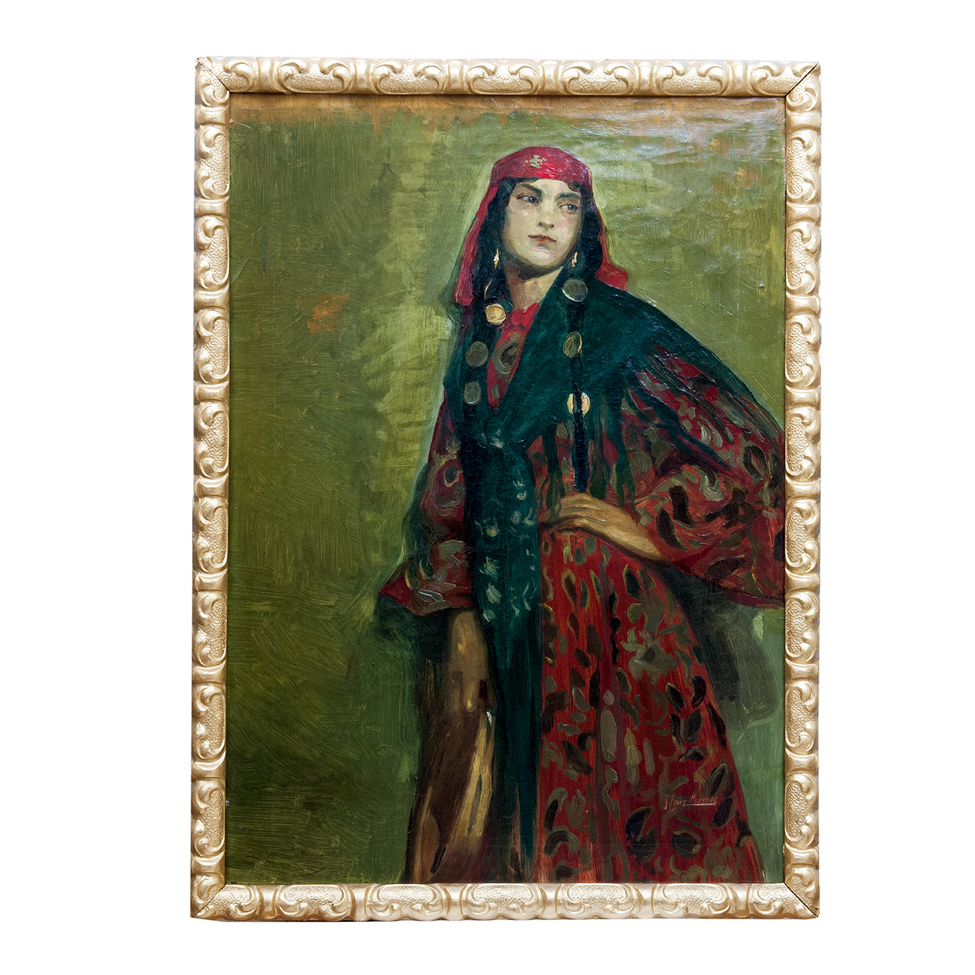 José Cruz Herrera. Óleo sobre lienzo. "Gitana en Casablanca". José Cruz Herrera. Óleo sobre lienzo. "Gitana en Casablanca".
