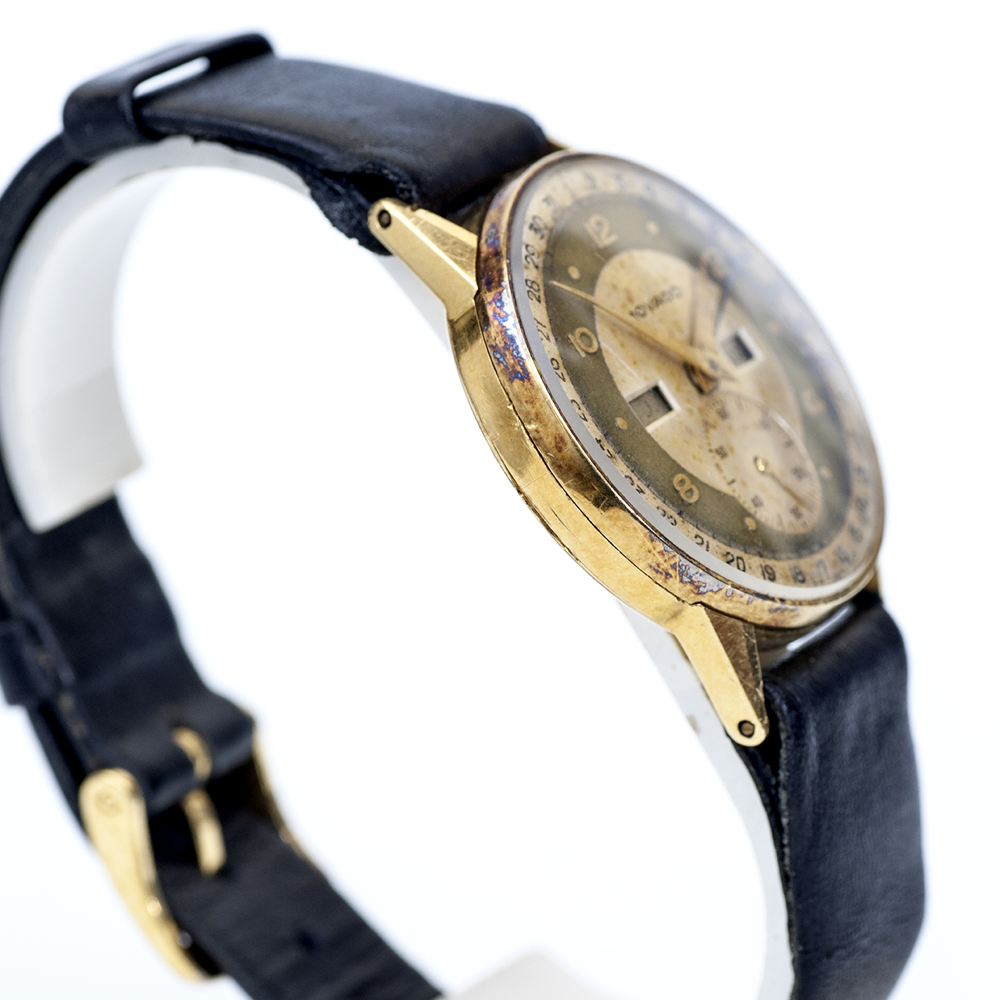 MOVADO. Reloj de Caballero de Movimiento complejo. Oro 18k. Suiza, ca. 1930 MOVADO. Reloj de Caballero de Movimiento complejo. Oro 18k. Suiza, ca. 1930
