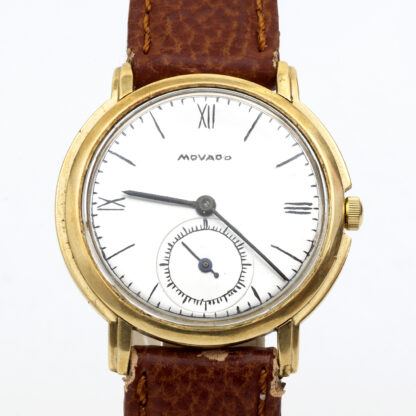 DÉPLACÉ. Montre-bracelet de gentleman. or 18 carats. vers 1950-1960