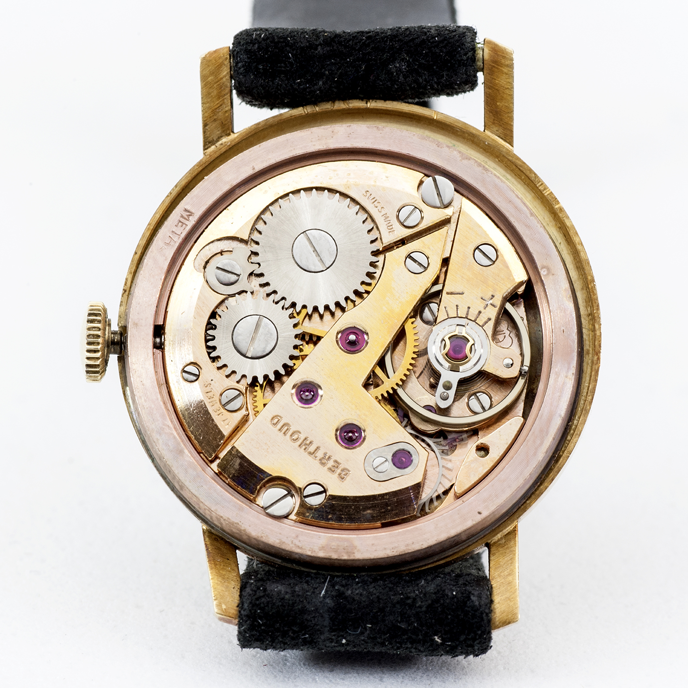 BERTHOUD de Luxe. Reloj de pulsera unisex. Oro 18k. Suiza, Ca. 1950. BERTHOUD de Luxe. Reloj de pulsera unisex. Oro 18k. Suiza, Ca. 1950.