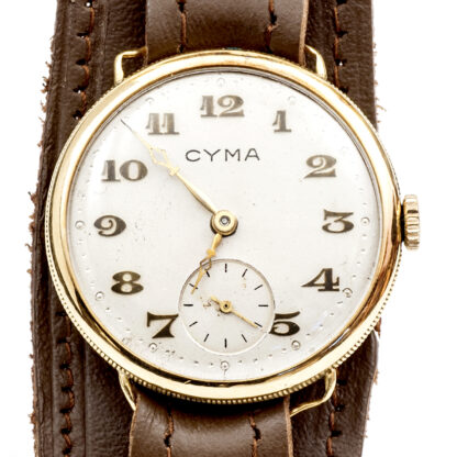 CYMA. Unisex-Armbanduhr. 18 Karat Gold. Schweiz, ca. 1950.