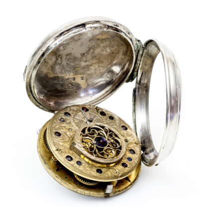 Reloj francés de Bolsillo para caballero, lepine, Verge Fusee. Plata. Ca. 1820.