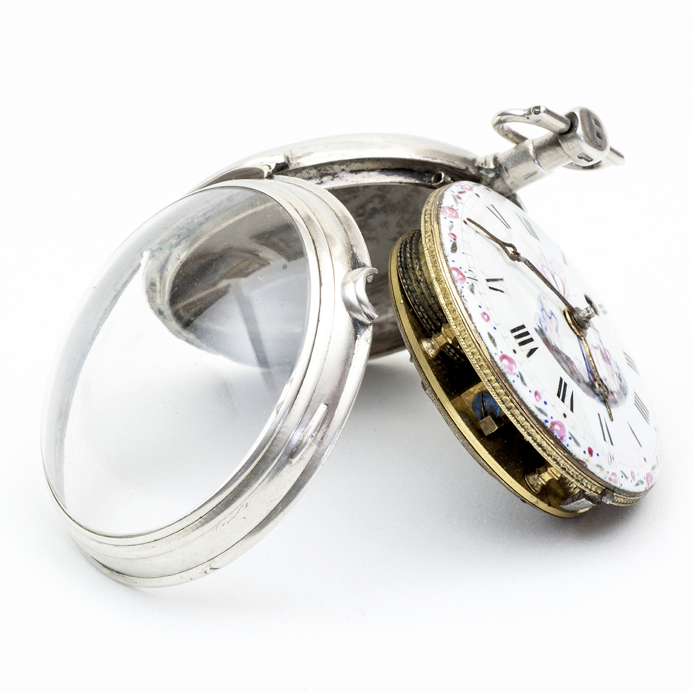 Reloj francés de Bolsillo para caballero, lepine, Verge Fusee. Plata. Ca. 1820. Reloj francés de Bolsillo para caballero, lepine, Verge Fusee. Plata. Ca. 1820.