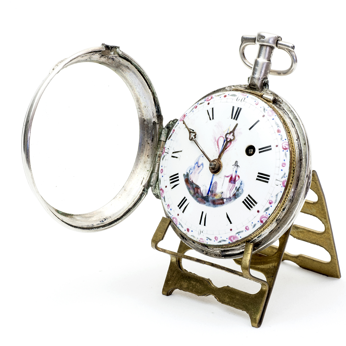Reloj francés de Bolsillo para caballero, lepine, Verge Fusee. Plata. Ca. 1820. Reloj francés de Bolsillo para caballero, lepine, Verge Fusee. Plata. Ca. 1820.