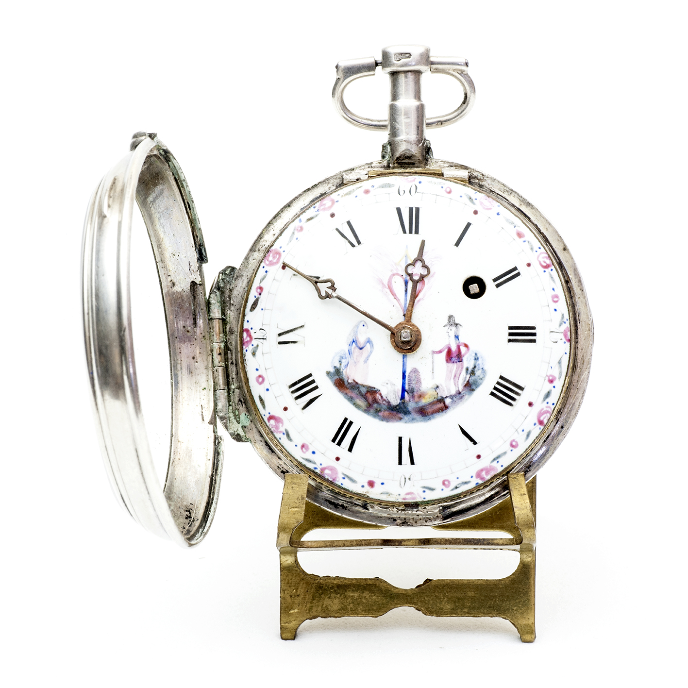 Reloj francés de Bolsillo para caballero, lepine, Verge Fusee. Plata. Ca. 1820. Reloj francés de Bolsillo para caballero, lepine, Verge Fusee. Plata. Ca. 1820.