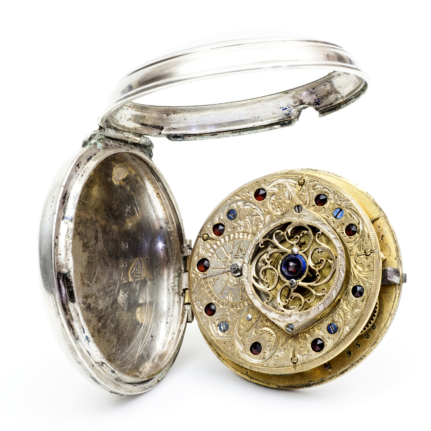 Reloj francés de Bolsillo para caballero, lepine, Verge Fusee. Plata. Ca. 1820. Reloj francés de Bolsillo para caballero, lepine, Verge Fusee. Plata. Ca. 1820.