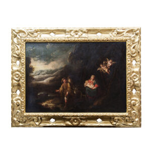 FRANCISCO DE ANTOLINEZ Y SARABIA.(1645-1700). Óleo sobre lienzo. "Huida a Egipto".