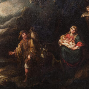 FRANCISCO DE ANTOLINEZ Y SARABIA.(1645-1700). Óleo sobre lienzo. "Huida a Egipto".
