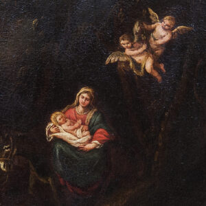 FRANCISCO DE ANTOLINEZ Y SARABIA.(1645-1700). Óleo sobre lienzo. "Huida a Egipto".
