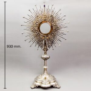 LUCIE GOLDSTEIN. Magnífica custodia en Plata de Ley. Francia, finales S. XIX.