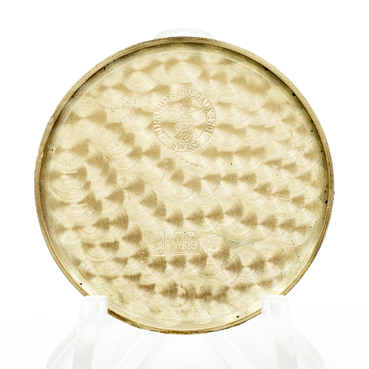 GIRARD PERREGAUX. Guilloché. Reloj de pulsera de caballero. Oro 14k. Suiza, ca. 1960 GIRARD PERREGAUX. Guilloché. Reloj de pulsera de caballero. Oro 14k. Suiza, ca. 1960