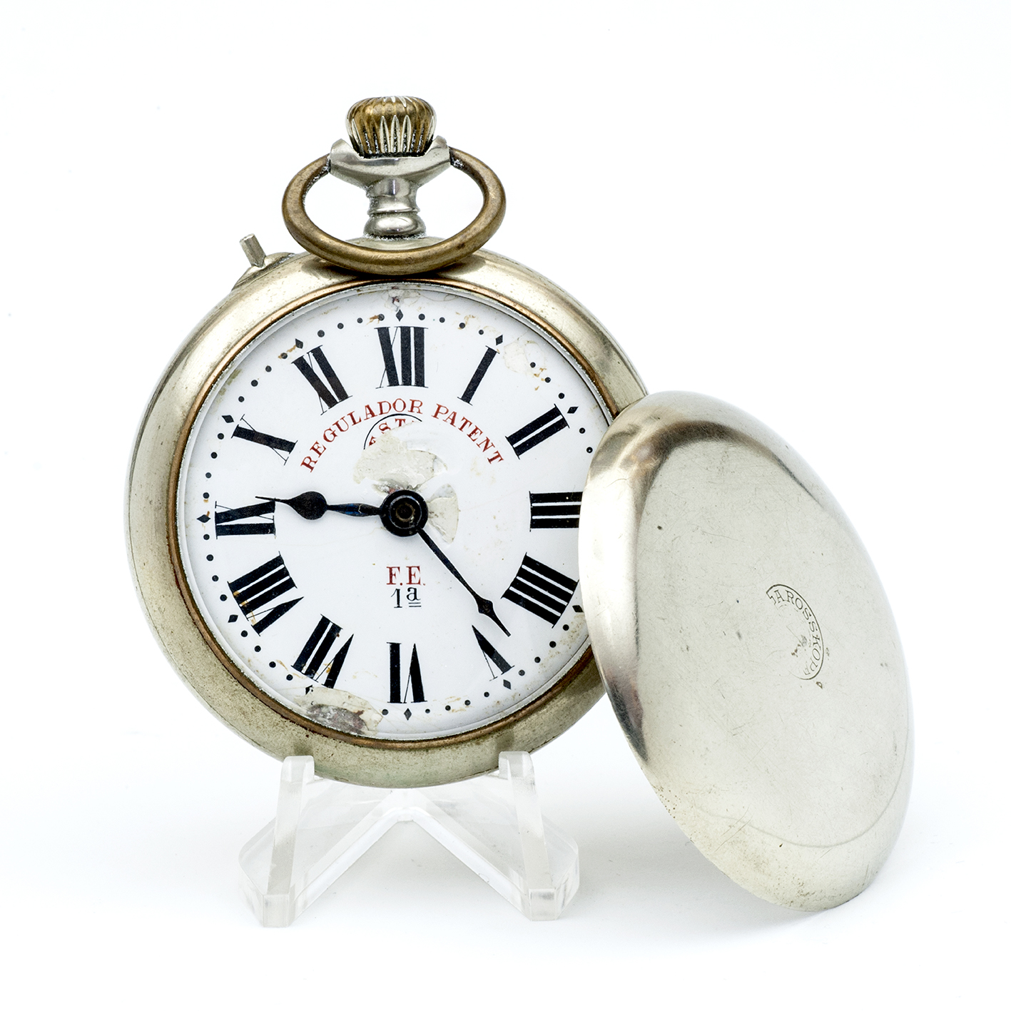 A. ROSSKOPF & co. PATENT FE 1ª. Reloj de bolsillo, lepine y remontoir. Suiza, ca.1900. A. ROSSKOPF & co. PATENT FE 1ª. Reloj de bolsillo, lepine y remontoir. Suiza, ca.1900.