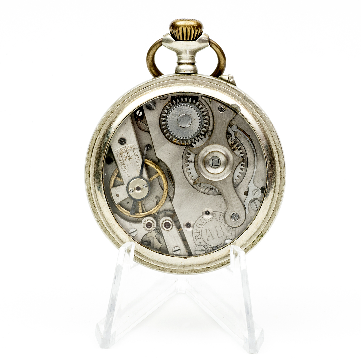 ANTONIO MONTERO (La Roda, Albacete). Reloj de bolsillo, lepine y remontoir. Suiza, ca. 1930 ANTONIO MONTERO (La Roda, Albacete). Reloj de bolsillo, lepine y remontoir. Suiza, ca. 1930