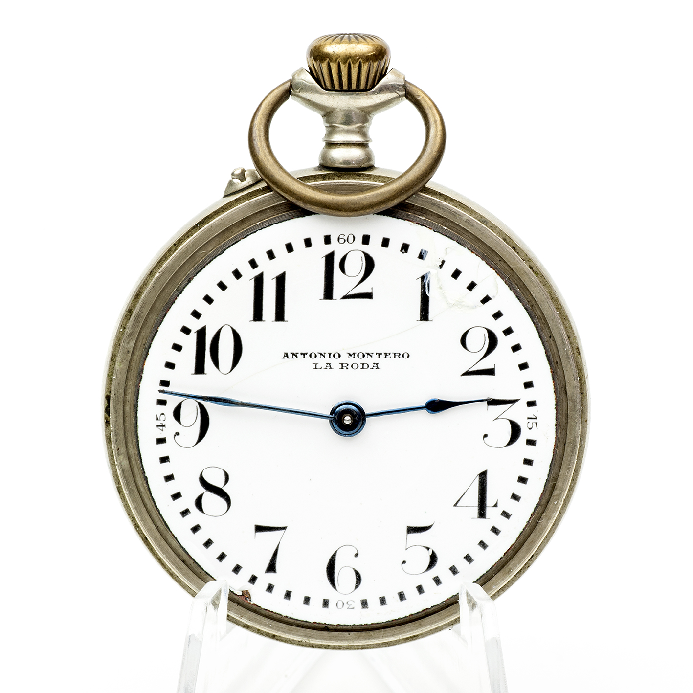 ANTONIO MONTERO (La Roda, Albacete). Reloj de bolsillo, lepine y remontoir. Suiza, ca. 1930 ANTONIO MONTERO (La Roda, Albacete). Reloj de bolsillo, lepine y remontoir. Suiza, ca. 1930
