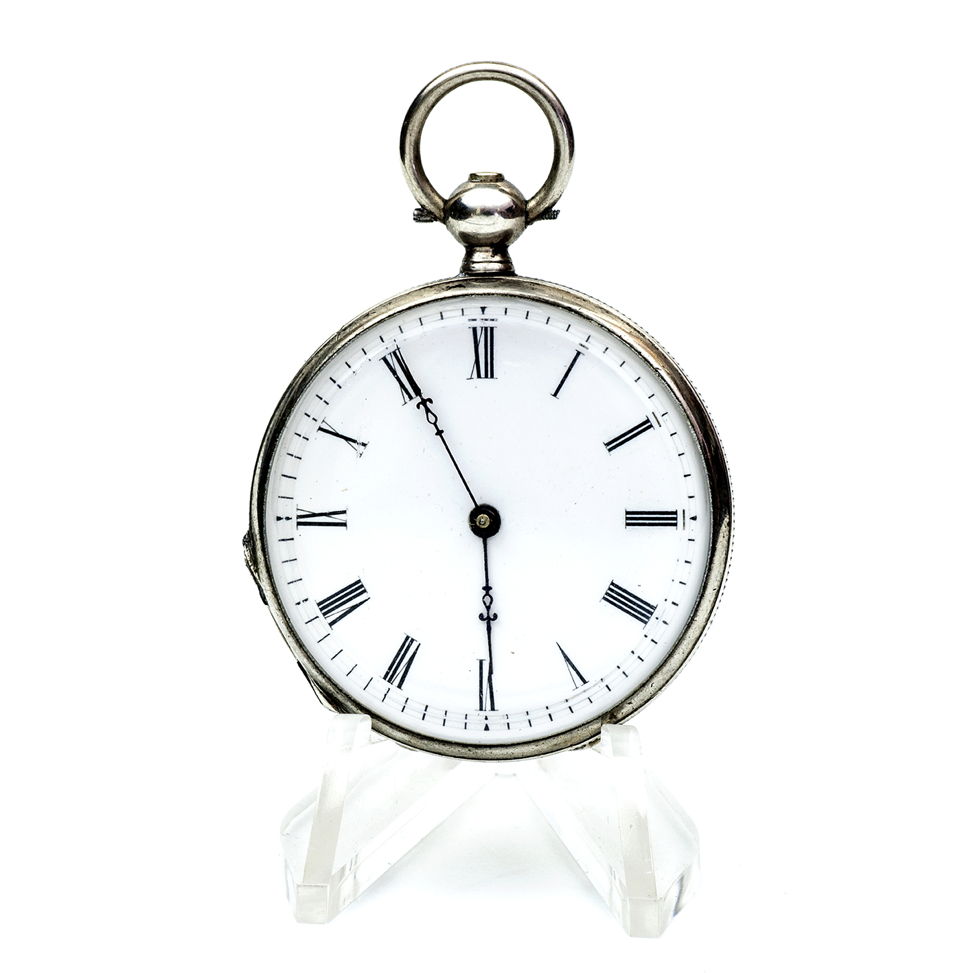 FG. Reloj de colgar lepine. Plata. Suiza, ca. 1900. FG. Reloj de colgar lepine. Plata. Suiza, ca. 1900.