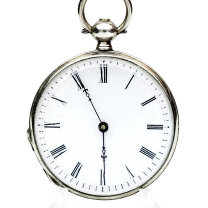 FG. Reloj de colgar lepine. Plata. Suiza, ca. 1900.