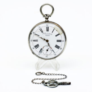 Lt. GRAINDORGE. Reloj de Bolsillo lepine. Plata. Aiguilles, Francia, ca. 1900.