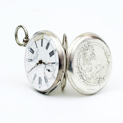 Lt. GRAINDORGE. Lepine Pocket Watch. Silver. Aiguilles, France, ca. 1900.