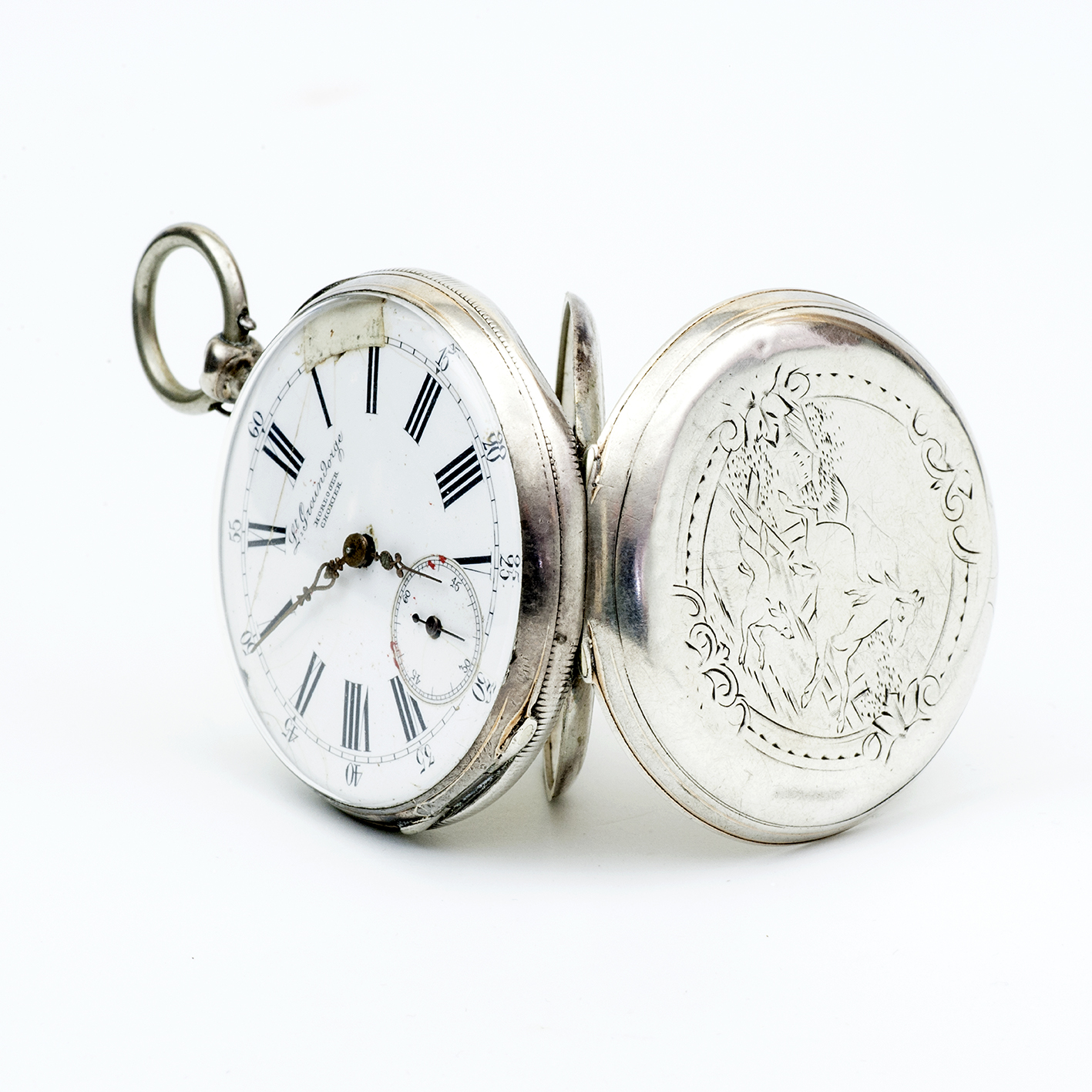 Lt. GRAINDORGE. Reloj de Bolsillo lepine. Plata. Aiguilles, Francia, ca. 1900. Lt. GRAINDORGE. Reloj de Bolsillo lepine. Plata. Aiguilles, Francia, ca. 1900.