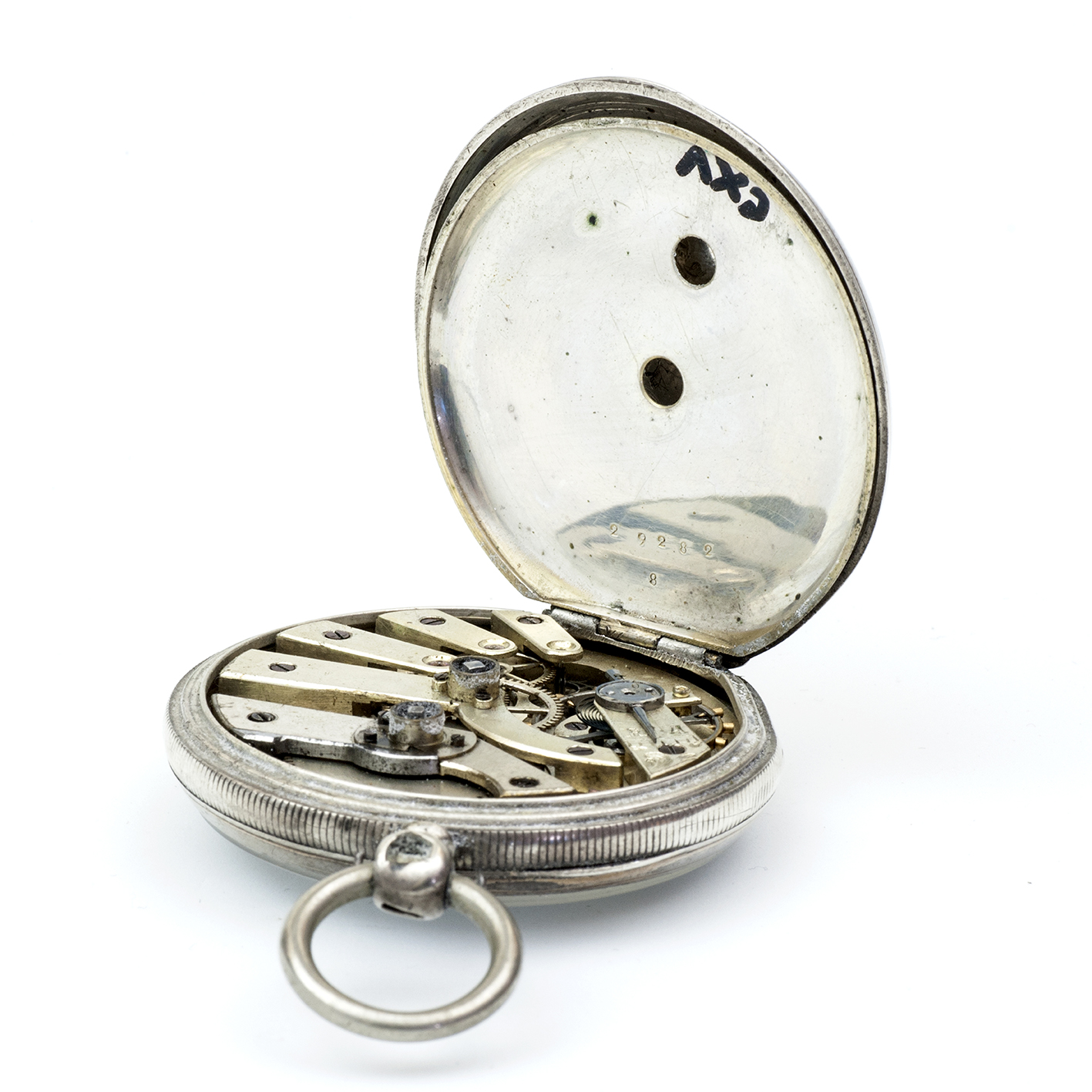 Lt. GRAINDORGE. Reloj de Bolsillo lepine. Plata. Aiguilles, Francia, ca. 1900. Lt. GRAINDORGE. Reloj de Bolsillo lepine. Plata. Aiguilles, Francia, ca. 1900.