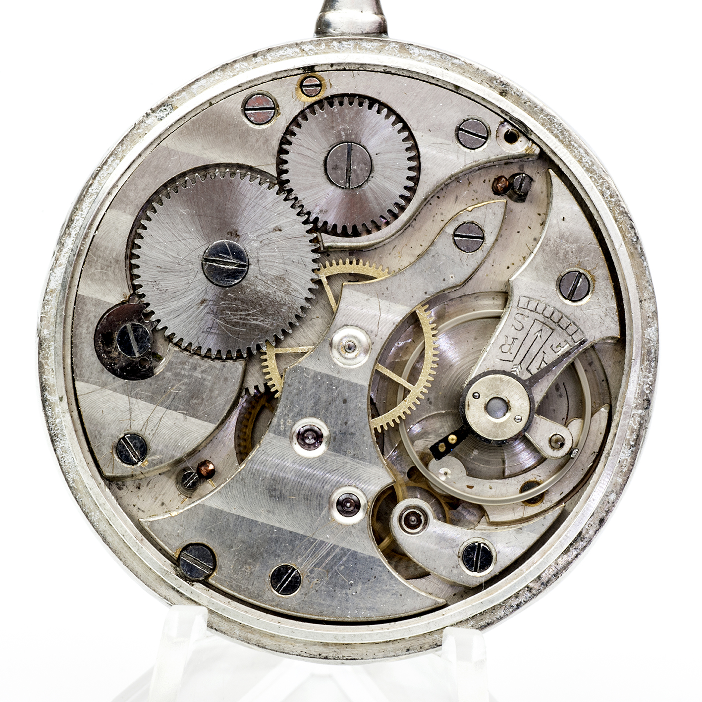 Reloj Suizo de bolsillo, lepine y remontoir. Plata. Suiza, ca. 1940 Reloj Suizo de bolsillo, lepine y remontoir. Plata. Suiza, ca. 1940