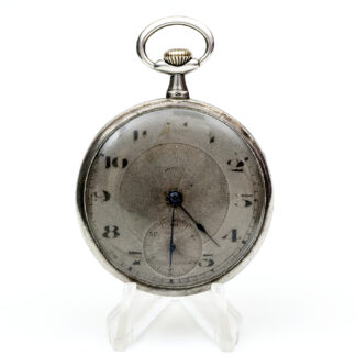 Reloj Suizo de bolsillo, lepine y remontoir. Plata. Suiza, ca. 1940