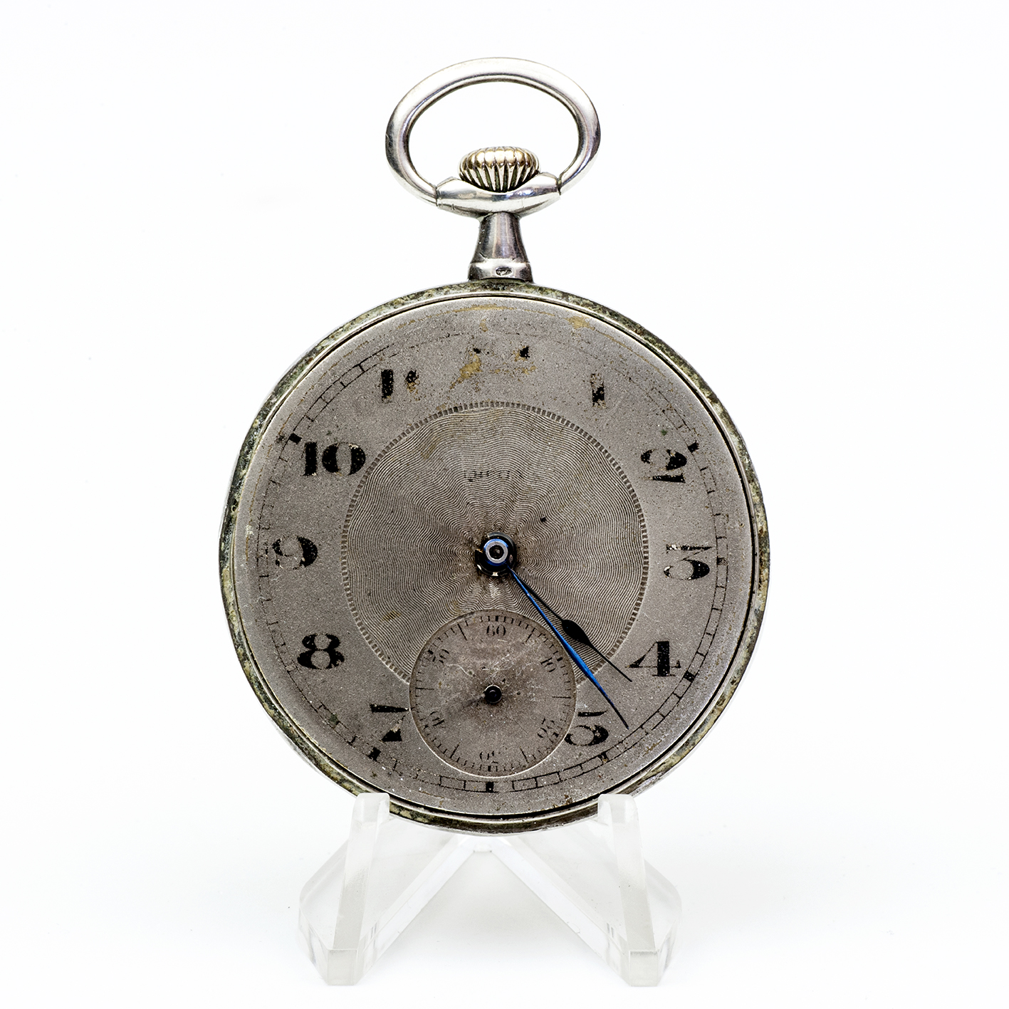 Reloj Suizo de bolsillo, lepine y remontoir. Plata. Suiza, ca. 1940 Reloj Suizo de bolsillo, lepine y remontoir. Plata. Suiza, ca. 1940