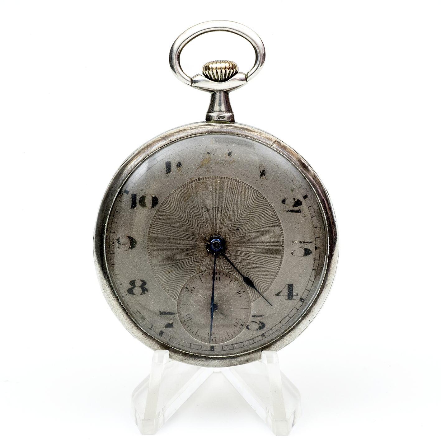 Reloj Suizo de bolsillo, lepine y remontoir. Plata. Suiza, ca. 1940 Reloj Suizo de bolsillo, lepine y remontoir. Plata. Suiza, ca. 1940