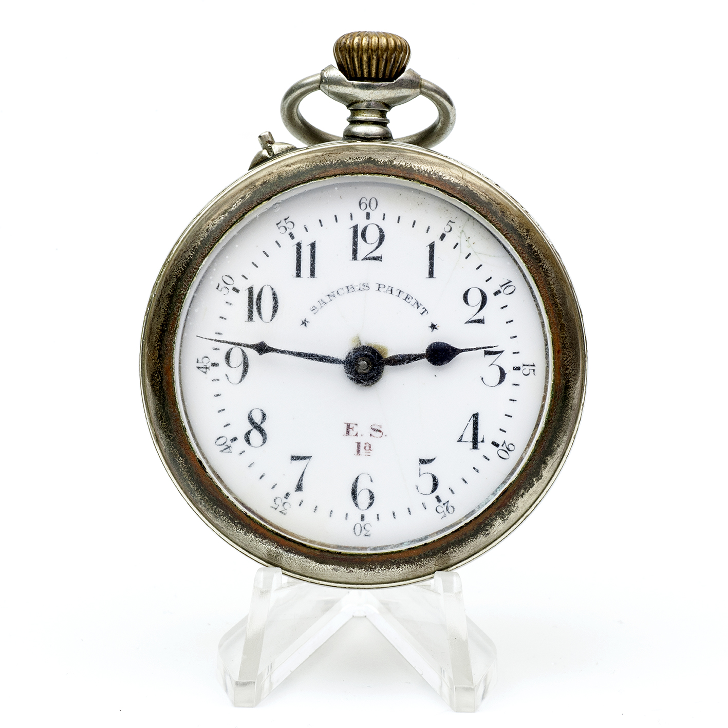 SANCHIS PATENT E.S. 1ª. Reloj de bolsillo, lepine y remontoir. Suiza, ca.1900. SANCHIS PATENT E.S. 1ª. Reloj de bolsillo, lepine y remontoir. Suiza, ca.1900.