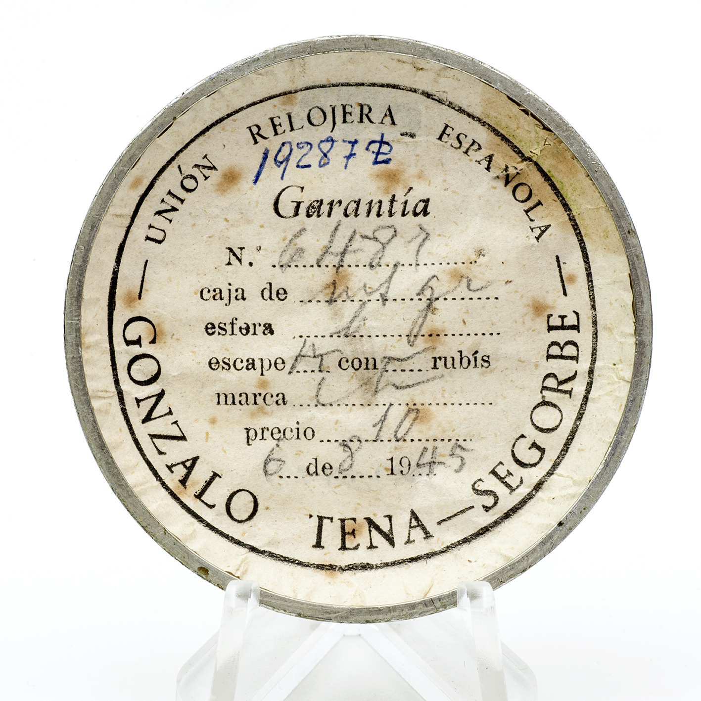 SYSTEM ROSKOPF. Reloj de bolsillo, lepine y remontoir. Suiza, ca. 1940. SYSTEM ROSKOPF. Reloj de bolsillo, lepine y remontoir. Suiza, ca. 1940.