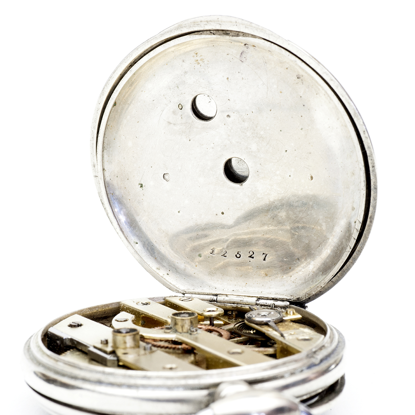 A GRUET (AG). Reloj francés de bolsillo, lepine. Plata. Suiza, ca. 1880. A GRUET (AG). Reloj francés de bolsillo, lepine. Plata. Suiza, ca. 1880.